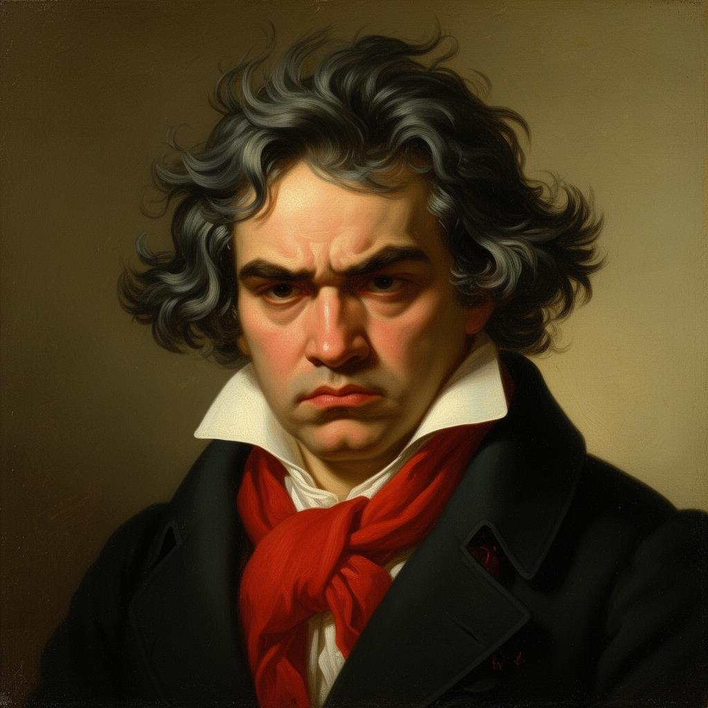 Porträtt av Ludwig van Beethoven