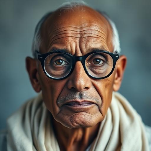 Porträtt av Mahatma Gandhi
